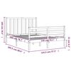 vidaXL Posteľ bez matraca biela 140x200 cm mas&iacute;vna borovica