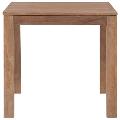 vidaXL Jedálenský stôl, tíkový masív s prirodným povrchom 82x80x76 cm
