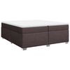 vidaXL Boxspring posteľ s matracom tmavohned&aacute; 200x200 cm l&aacute;tka