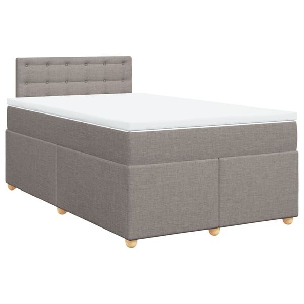 vidaXL Boxspring posteľ s matracom sivohned&yacute; 120x200 cm l&aacute;tka