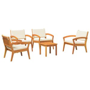 vidaXL Bistro s&uacute;prava 5 ks Hned&aacute; Polyester