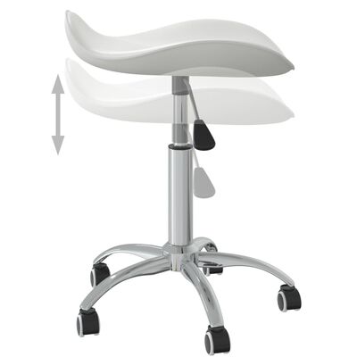 vidaXL Kancelárska stolička biela umelá koža