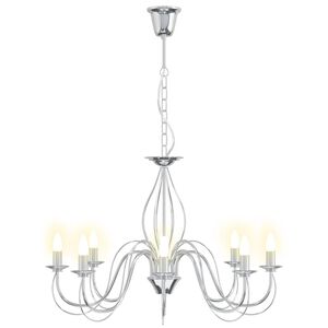 vidaXL Nastaviteľn&yacute; luster E14 Kov Chr&oacute;m &Oslash; 78 x 101 cm
