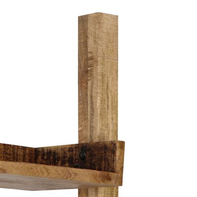 vidaXL Rebríková polica z mangovníkového dreva hnedá 75x37x205 cm
