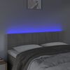 vidaXL Čelo postele s LED bledosivé 144x5x78/88 cm zamat