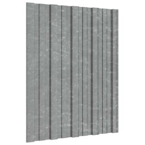 vidaXL Stre&scaron;n&yacute; panel 36 ks Strieborn&aacute; 60 x 45 cm Pozinkovan&aacute; oceľ