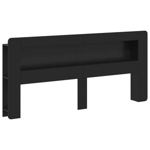 vidaXL Čelo postele skrinka s &uacute;ložiskom Čierna Kon&scaron;truovan&eacute; drevo