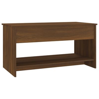 vidaXL Konferenčný stolík hnedý dub 102x50x52,5 cm spracované drevo