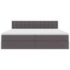 vidaXL Postel s &uacute;ložn&yacute;m prostorem a matrac&iacute; Siv&aacute; 200 x 200 cm