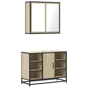 vidaXL 2-dielna s&uacute;prava k&uacute;peľňov&yacute;ch skriniek sonoma kompozitn&eacute; drevo