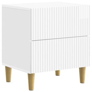 vidaXL Nočn&yacute; stol&iacute;k Biela s vysok&yacute;m leskom 43 x 34,5 x 48 cm