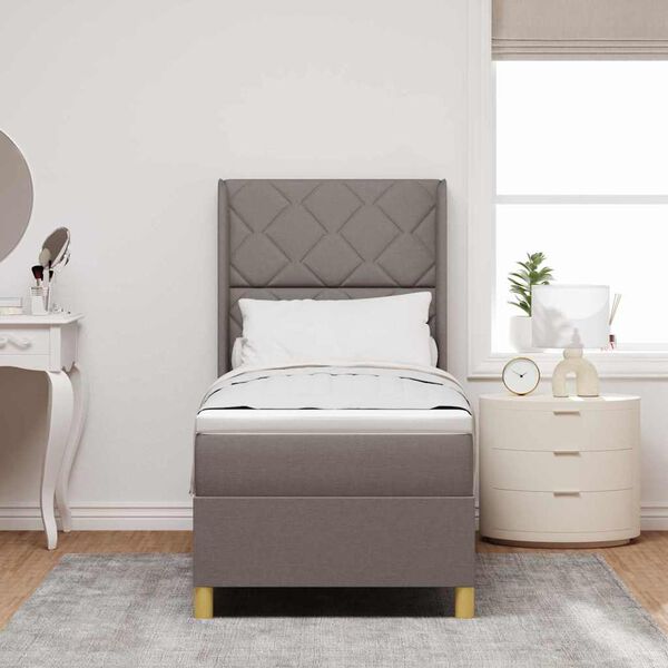 vidaXL Posteľ s pružinov&yacute;m r&aacute;mom Sivohned&aacute; 80 x 200 cm l&aacute;tka