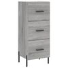 vidaXL Komoda siv&yacute; dub sonoma 34,5x34x90 cm spracovan&eacute; drevo