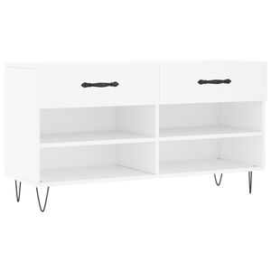 vidaXL Lavička na top&aacute;nky, biela 102x35x55 cm, kompozitn&eacute; drevo