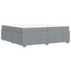 vidaXL R&aacute;m postele s matracmi Svetlosiv&aacute; 200 x 200 cm l&aacute;tka