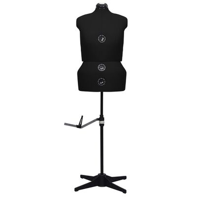 vidaXL Nastaviteľná figurína na šaty pre ženy čierna veľkosť L 44-50