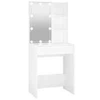 vidaXL Toaletný stolík s LED biely 60x40x140 cm