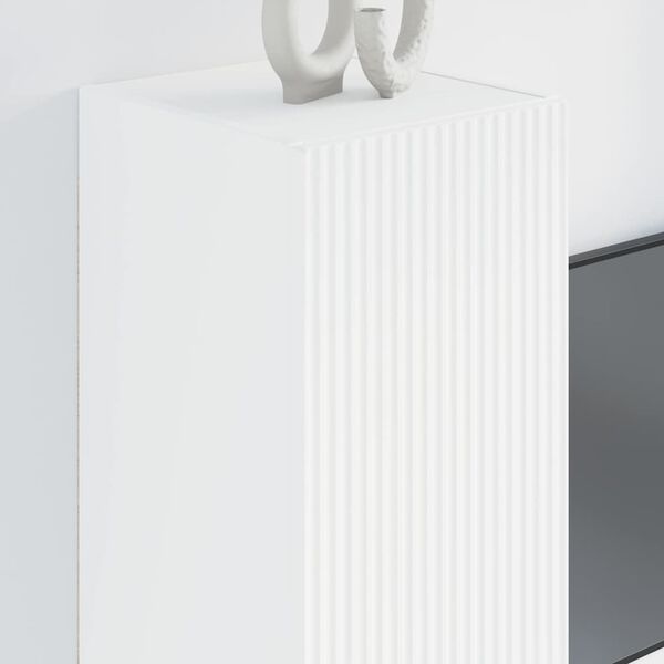 vidaXL TV n&aacute;stenn&aacute; skriňa 2 pcs Biela 30 x 31 x 80 cm Kompozitn&eacute; drevo