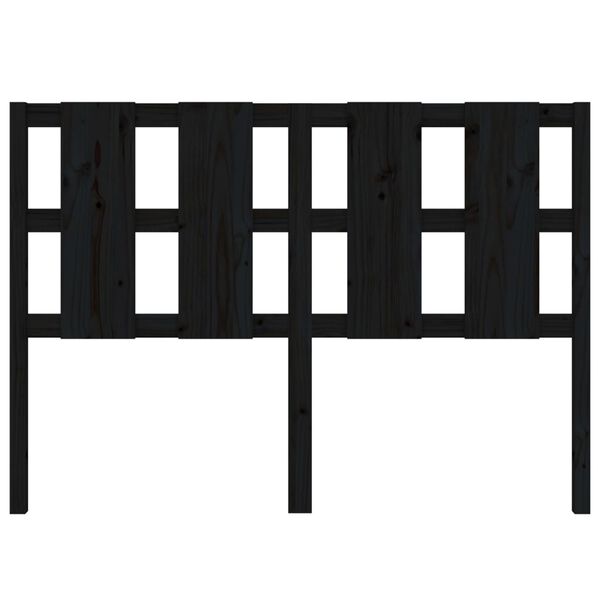 vidaXL Čelo postele čierne 125,5x4x100 cm masívna borovica