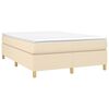 vidaXL Boxspring posteľ s matracom kr&eacute;mov&yacute; 140x190 cm l&aacute;tka