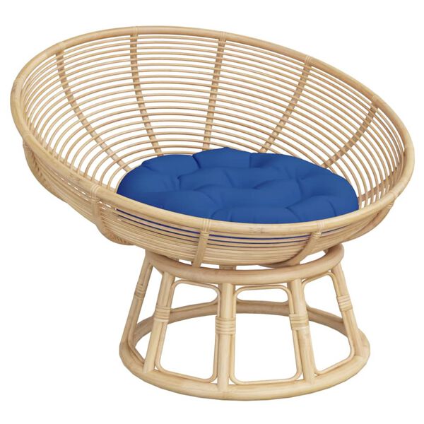 vidaXL Okr&uacute;hly vank&uacute;&scaron; kr&aacute;ľovsk&yacute; modr&yacute; &Oslash; 60 x 11 cm oxfordsk&aacute; l&aacute;tka