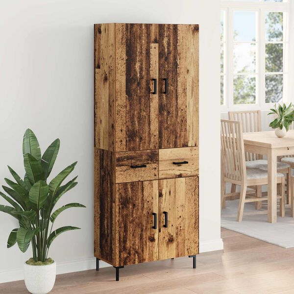 vidaXL Highboard Star&eacute; drevo 69,5 x 34 x 180 cm Kompozitn&eacute; drevo