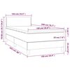 vidaXL Boxspring posteľ s matracom bledosiv&yacute; 100x200 cm l&aacute;tka