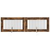 vidaXL Br&aacute;na pre psov so stojanmi 2 pcs Dymov&yacute; dub 100 x 60 cm