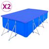 vidaXL Krycie plachty na baz&eacute;n 2 ks PE obdĺžnikov&eacute; 90 g/m&sup2; 400x207 cm