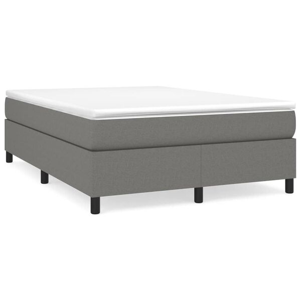 vidaXL Boxspring posteľ s matracom tmavosiv&aacute; 140x190 cm l&aacute;tka