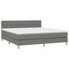 vidaXL Boxspring posteľ s matracom tmavosiv&aacute; 160x200 cm l&aacute;tka