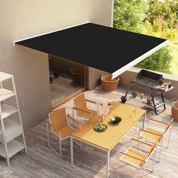 vidaXL Ručne ovl&aacute;dan&aacute; kazetov&aacute; mark&iacute;za, 350 cm, antracitov&aacute;