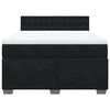 vidaXL Posteľn&yacute; r&aacute;m boxspring s matracom čierny 160x200 cm zamat