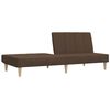 vidaXL 2-miestna rozkladacia pohovka s podnožkou hnedá látka