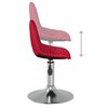 vidaXL Otočn&eacute; jed&aacute;lensk&eacute; stoličky 2 ks v&iacute;novočerven&eacute; l&aacute;tkov&eacute;