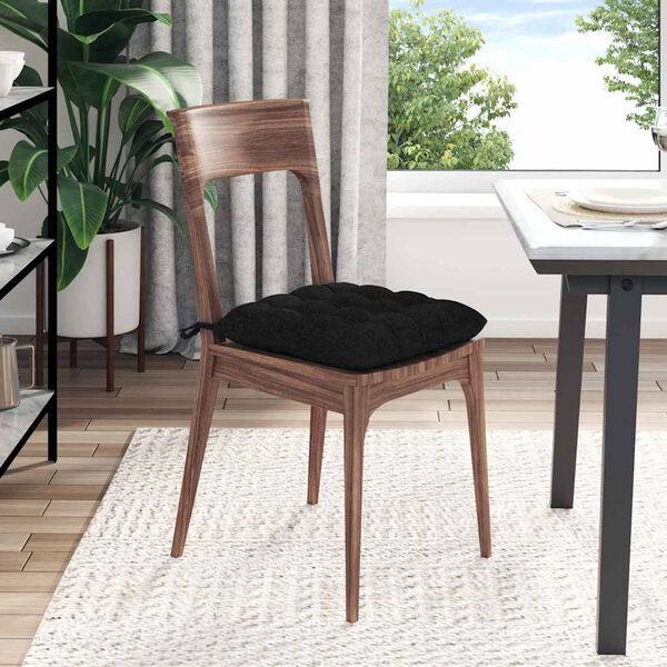 vidaXL Vank&uacute;&scaron;e na sedenie 2 pcs Čierna 40 x 40 x 6 cm l&aacute;tka