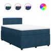 vidaXL Posteľn&yacute; r&aacute;m boxsping s matracom modr&aacute; 120x200 cm zamat