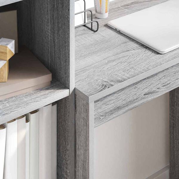 vidaXL Stôl so zásuvkou 2 pcs Sivý Sonoma