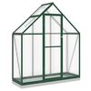 vidaXL Sklen&iacute;k so z&aacute;kladov&yacute;m r&aacute;mom zelen&yacute; 169x58x202 cm hlin&iacute;k