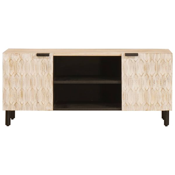 vidaXL TV skrinka Biele um&yacute;vanie dokončenie 105 x 33,5 x 46 cm