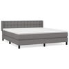 vidaXL Boxspring posteľ s matracom tmavosiv&aacute; 160x200 cm l&aacute;tka