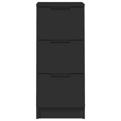 vidaXL Komody čierne 2 ks 30x30x70 cm kompozitné drevo