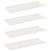 vidaXL Z&aacute;vesn&aacute; polica 4 ks Biely 60 x 18 x 2,5 cm Oceľ