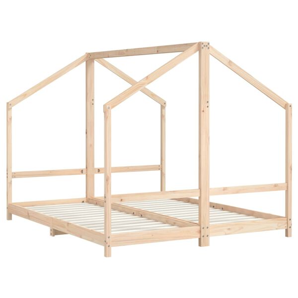 vidaXL R&aacute;m detskej postele 2x(80x200) cm mas&iacute;vna borovica