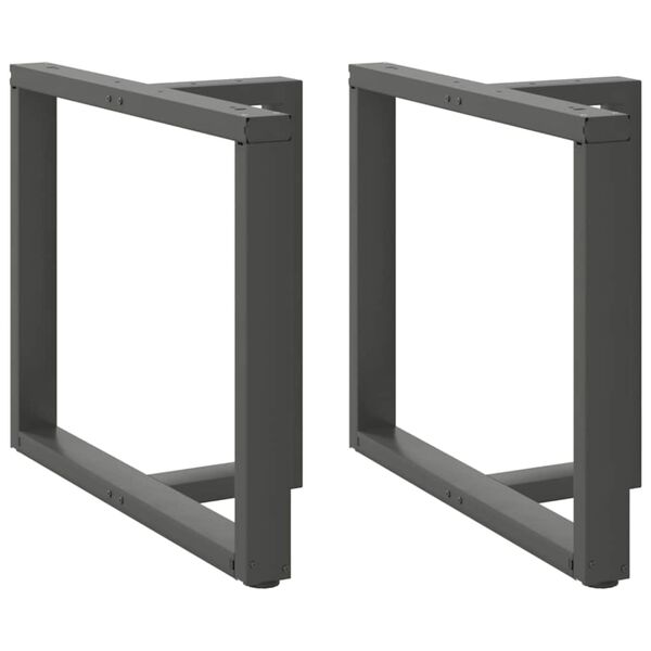vidaXL Nohy k jedálenskému stolu v tvare T, 2 ks, antracitové, 100x35x(72-73) cm, oceľ