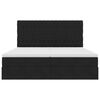 vidaXL Posteľ so svetlami LED di&oacute;dy Čierna 180 x 200 cm Zamat