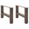 vidaXL Nohy konferenčn&eacute;ho stol&iacute;ka, pr&iacute;rodn&aacute; oceľ, 2 ks, 50 x (30-31) cm, oceľ