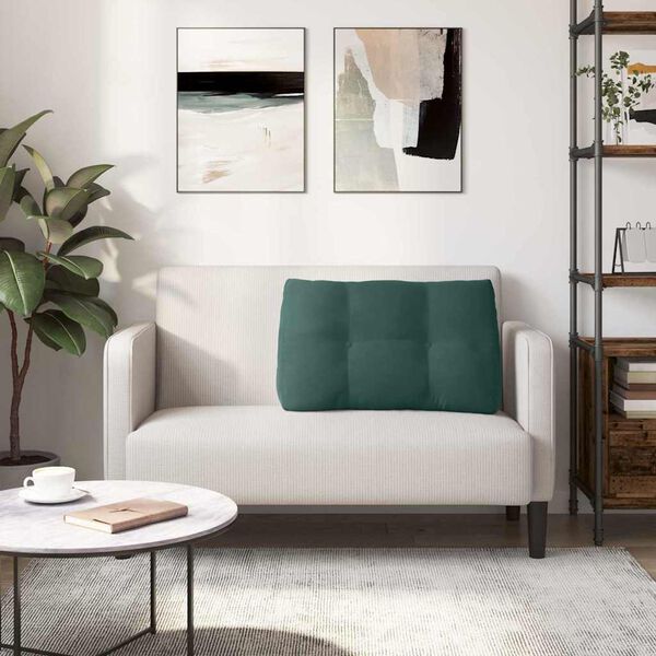 vidaXL Podu&scaron;ka na chrb&aacute;t Tmavozelen&aacute; 80 x 24 x 50 cm Zamat