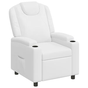 vidaXL Polohovacie kreslo Biela 75 x 95 x 106 cm L&aacute;tka
