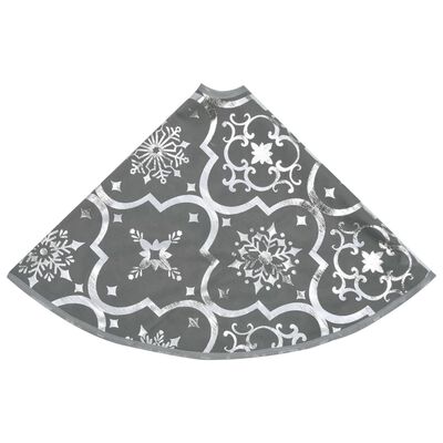 vidaXL Luxusná deka pod vianočný stromček s ponožkou sivá 150 cm látka